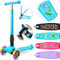 BOLDCUBE Teeny Fold | 3 Räder Kinder Roller | 3-8 J. | Klappbar | LED Leuchtenden Räder | Lenker Höhenverstellbar 61 bis 79 cm