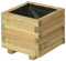 AAMEN Square Wooden Planter Box, Outdoor Garden Flower Box, Large (H27 x W30 D30cm), Timber Finish, Moisture Resistant, Foldable
