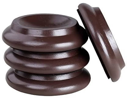 Klavierrollen-Becher, Möbelboden, Filzuntersetzer, Hartholz-Untersetzer, rutschfeste Bodenschoner, Füße und Räder für Böden und Möbel (neue Klavierrollen-Becher, Braun)