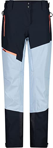 CMP W Pant Vi Colorblock-Blau-Schwarz - Hochwertige wasserdichte Damen Skihose, Größe 36 - Farbe Black Blue