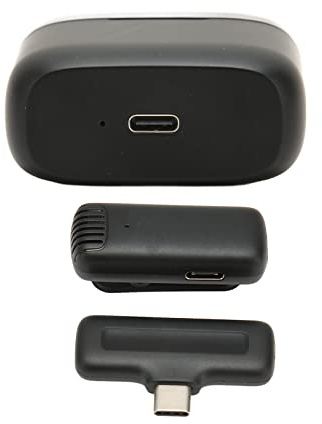 Zooke Microphone à Clip sans Fil, Réduction du Bruit Connexion Rapide 2.4G HiFi Microphone d'enregistrement sans Fil pour Les Téléphones Portables pour Les Ordinateurs pour Les Entretiens