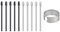 [10 Stück] Ersatzspitzen für Wacom One Standard Pen (2023 Edition) für Wacom One 13 Touch (DTH134) / Wacom One 12 (DTC121) / Wacom One M (CTC6110) / Wacom One S (‎CTC4110), Schwarz+Grau