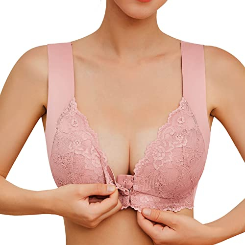 TYUIOP Quarter Cup Bra Minimiser Bras for Women UK 34Dd Padded Bra Maternity Bras for Pregnancy Supportive Wireless Bras for Women, Backless Bras for Women White Dance Bra Clear Straps