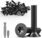 TXXATX 30 Piezas Tornillos Cabeza Avellanada Torx M6 x 30 mm Tornillos de Acero Inoxidable A2 V2A Tornillo Mecánico Tornillos Avellanados Negro Tornillos de Cabeza Plana con Punta Torx T30