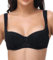 Oscrenia Balconette Bra for Women Underwire Push Up Half Cup Demi Balcony Plunge Bras(40C,Black)