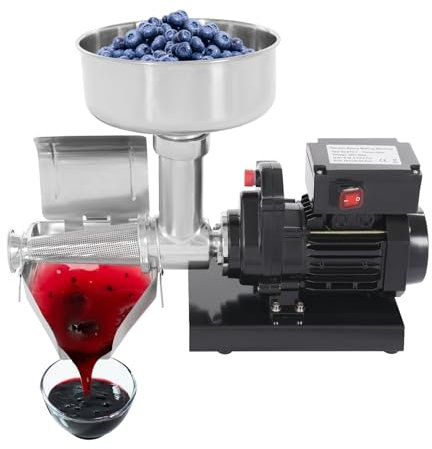 Tomatenpresse,450W 220V Elektrische Tomatensaucenmaschine Zitruspresse aus Edelstahl mit Große Trichter fur Tomatensauce, Erdbeersauce, Blaubeersauce