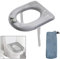 ZITUZY Cuscino Gonfiabile del Sedile Della Toilette, Rialzo per WC Salvagente Adulto, Cuscino Gonfiabile per WC con Ventose Pompa, per Adulti di Tutte le Età, Allevia il Dolore al Coccige (Grigio)