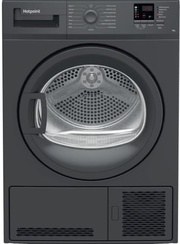 Hotpoint C HD C82 GGGD UK - Graphite 8KG Condenser Tumble Dryer - 15 Programs - B Energy Rating