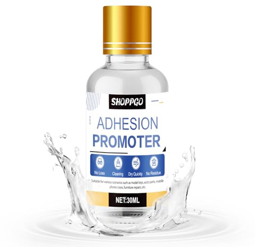 SHOPPGO Kunststoff Primer, Kunststoff Haftvermittler, Plastic Primer, Geeignet für PP, PE, Silikon, Metall, Holz, kunststoff, Schnelles Kleben und Reparieren, 30ml