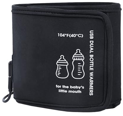 Calentador de biberón - Calentador de botella de doble botella, dispositivo de carga USB | Estación de calentamiento de leche portátil con control de temperatura preciso para calentar ollas y