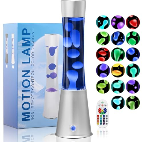 Besight Lampe à Mouvement Liquide Grande 40cm avec 17 Changements de Couleur et Télécommande pour Enfants et Adultes Veilleuse de Table Chambre Bureau Décoration Cadeau d'Anniversaire et de Noël