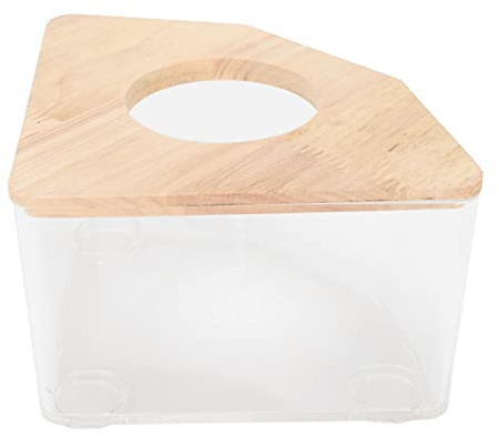 YUYTE Scatola da Bagno di Sabbia per Criceti, Design Ad Angolo Retto, Contenitore Impermeabile per Bagno di Sabbia a Doppio Scopo per Criceti e Piccoli Animali