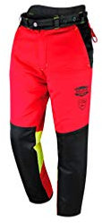 Solidur FEPA - Pantalon de Protection pour Tronçonneuse Felin Type A Classe 1 - Confort et Protection Exceptionnels - Design Sûr et Fonctionnel - Taille 3XL - Rouge