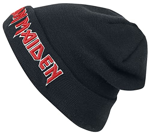 Iron Maiden Logo Unisex Mütze schwarz 70% Polyacryl, 30% Wolle Band-Merch, Bands, Geschenke