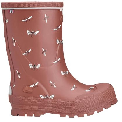 Viking Jolly Print Rubber Boots, Cognac/White, 29