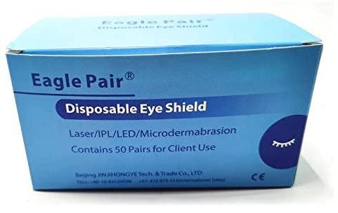 50 pares de parches desechables para uso de clientes de belleza láser IPL LED, 190-11000 nm OD7+, parches protectores para ojos, almohadillas protectoras