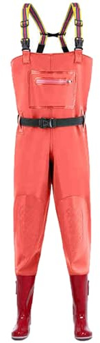 Naturepanda Waders Pesca,Trampolieri da pesca da donna con stivali,Stivali da pesca,Salopette da Pesca,Scafandro Impermeabili PVC,Traspirante,Con tasca,Per Caccia,Fattorie,Lavori di costruzione