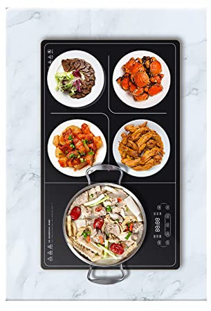 Food and Plate Warming Tray Chafing Dish Multi-functional Temperature Adjustment Control Warming Hot Plate Electric Warming Tray Serving Tray for Buffets Party Parties