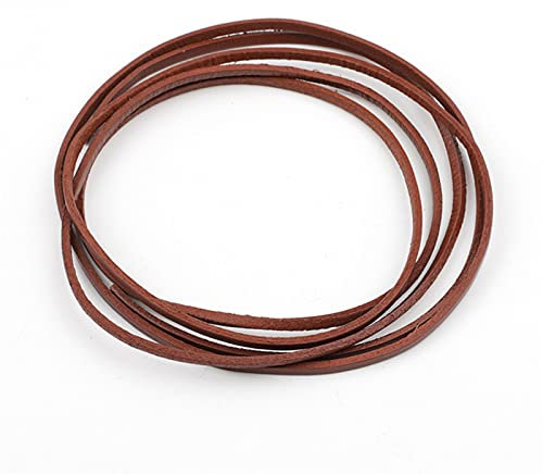 Mumuve 3mm Genuine Flat Leather Luggage Rope Thong Cord Bracelet Findings Rope Braiding String Multifunction Manual