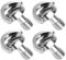 4 Pezzi Vite per Fotocamera da 1/4 Pollici, Vite di Montaggio di Fissaggio per Treppiede Monopiede in Acciaio Inox testa Piatta Shaft con Anello a D per Piastra a Sgancio Rapido Lunghezza 13.5mm