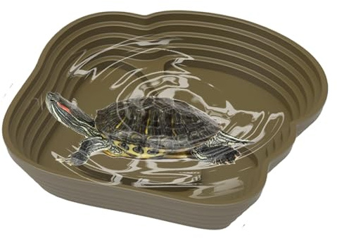 Générique Abreuvoir Tortue Terrestre, Terrarium Tortue Terrestre, Bassin De Bain Antidérapant, Décoration D'aquarium, Accessoires pour Tortues, Bassin d'eau pour Gecko, Serpent, Agame Barbu
