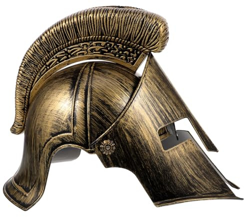 Mipcase Casco Romano para Cosplay y Disfraz de Soldado para Hombre, Accesorio Ligero de Plástico, Talla Única, Adecuado para Fiestas y Coleccionistas de Trajes Históricos