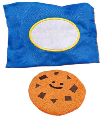 Juguete para Perros – Galleta chirriante de Felpa, de enriquecimiento para olfatear | Trata en estimulación Mental extraíble para Razas pequeñas, Medianas y Grandes, 6.69 x 4.92 Pulgadas