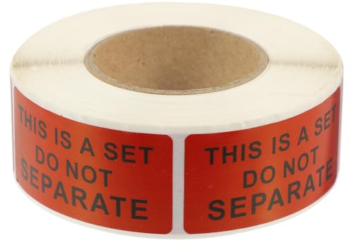 Healeved Étiquettes d'Emballage Autocollantes « Ne Pas Séparer » 254 X 508 MM Rouleau de 500 Pièces Étiquettes d'Avertissement pour Expédition et Transport Autocollants Visibles pour