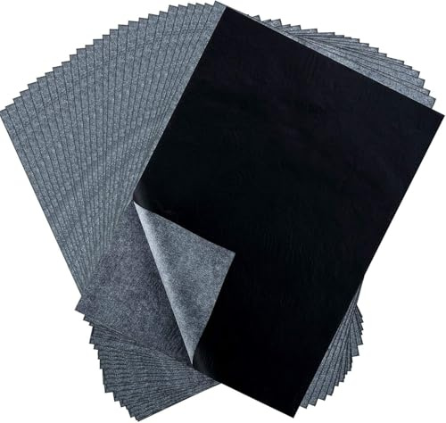 Carbon Paper for Tracing Graphite Transfer Paper -100 Sheets Black Graphite Paper for Tracing Drawing Patterns on Wood Projects Canvas Fabric Artist Lettering Sketch Drawing A4/8.27 X 11.81 Inch