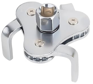 WUWENY Chiave per filtro olio universale a 3 bracci, regolabile, Ø 64 – 116 mm, con adattatore di azionamento, per auto, moto, auto