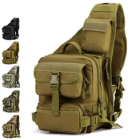 YFNT Tactical Sling Bag Pack Military Rover Schulter Sling Rucksack Umhängetasche für die Jagd Camping Trekking,Wüste Digital