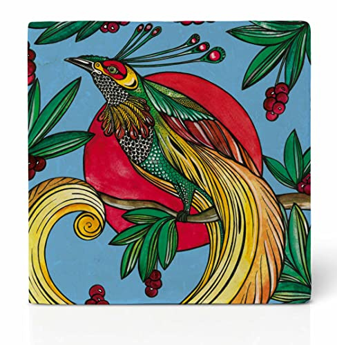 Ligarti® Natursteinfliese (100% Marmor) Als hochwertiger Untersetzer für Getränke, Töpfe oder als Wandbild | Design Fliese mit Vlies in 10x10cm |