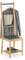 Relaxdays Herrendiener mit Ablage, Bambus, HBT: 133x40x42 cm, Kleiderstuhl Schlafzimmer, Handtuchständer, Natur/schwarz