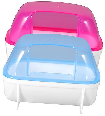 BESPORTBLE 2 Uds Arena Chinchilla Polvo Bañera Chinchilla Casa De Baño Chinchilla Jaula Accesorios Rata Baño Jerbo Baño Hámster Animal