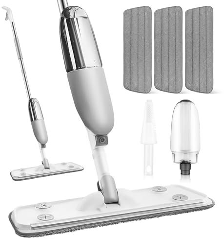 Ipetboom Mopa De Limpieza De Pisos con Spray Trapeador Aerosol De Microfibra De Usar