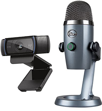 Logitech C920 HD Pro und Blue Microphones Yeti Nano – Die perfekte Lösung für beeindruckende Videogespräche, Set aus Webcam und Mikrofon für Videokonferenzen, Arbeit zu Hause sowie Zoom, PC und Mac