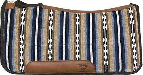 Diamond Wool Contoured Felt Ranch Western Saddle Pad for Horses 30x30-1 Thickness, Cascade