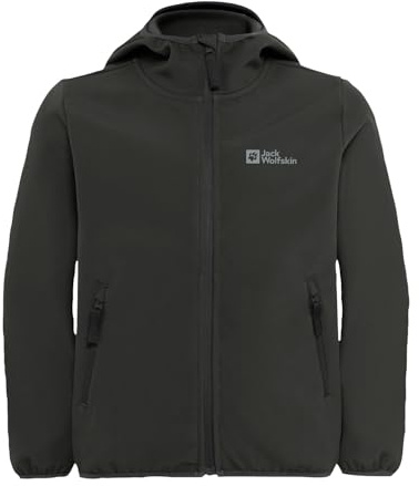 Jack Wolfskin Unisex Kinder Fourwinds Jacket Kids, Granite Black, 140