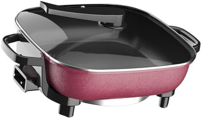 1360W SartéN EléCtrica Multiusos,Paellera EléCtrica Multifuncion,SartéN Paellera EléCtrica,Alta Potencia y Gran Capacidad, RegulacióN de Temperatura en Cinco Marchas,Adecuada para Coc(Size:30*43*12.8)