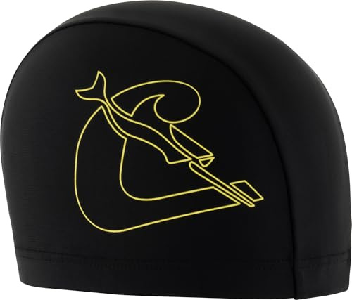 CRESSI Tago badmössa spandex, vuxen badmössa i spandex, svart/gul, en storlek