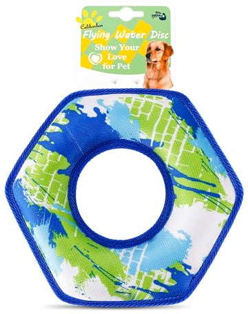 Calibonbon Disco volador flotante para perros | Frisbee de agua duradero | Juguete de entrenamiento interactivo para interiores y exteriores | para perros pequeños y medianos