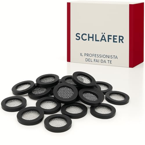 Schläfer 184414 | 1/2 universella hydrauliska tätningar med anti-kalkningsinsats i rostfritt stål, duschhuvud, duschhuvud och dusch, höjd 3 mm, badrum duschbox, badkar - 2 st