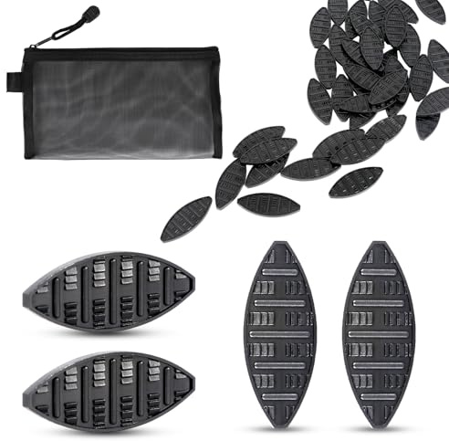 50 Pcs PA Biscuit Joiners with Zippered Storage Bag Sturdy Woodworking Joiner Plates Biscuit Joiner Tool for Composite Decking Door Frame Fixing Crafting Furniture & Frame Assembly (50)