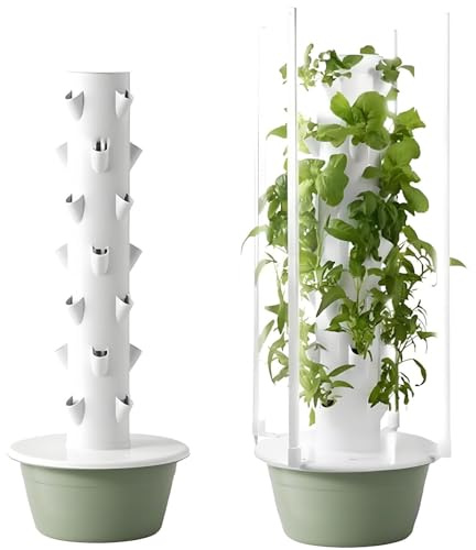 GLBMXDD Kit de Sistemas de Cultivo hidropónico, huerto de Hierbas para Interior y Exterior, Torre de Verduras con Luces LED y Temporizador automático, Ideal para jardineros y Principiantes. 9thfloor