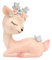 Spldsun Bébé Cerf Figurine Gâteau Topper,Figurine de Renne en Forme de cerf, Faon Résine Ornement Décor，Figurine de DéCoration de Bureau pour Les FêTes, Les Anniversaires Et Les FêTes de NoëL (Rose)