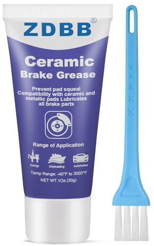 ZDBB Ceramic Brake Lubricant High-Temperature Resistant & Anti-Corrosion Eliminates Caliper Squeal Special Edition for Automotive Brake Systems 1 oz - 1-piece pack