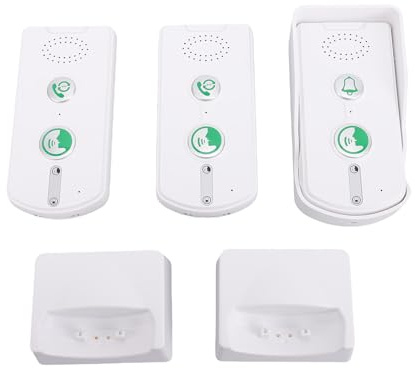 Swokely Wireless Doorbell Intercom Rechargeable Long Distance Smart Intercom Doorbells for Home Office Real-Time Two-Way Communication Electronic Doorbell (White)