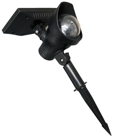 Luci da proiettore solare Outdoor - Proiettore di Natale solare, build a LED impermeabile, display multicolore, design a efficienza energetica | Illuminazione esterna per cortile, giardino, pa