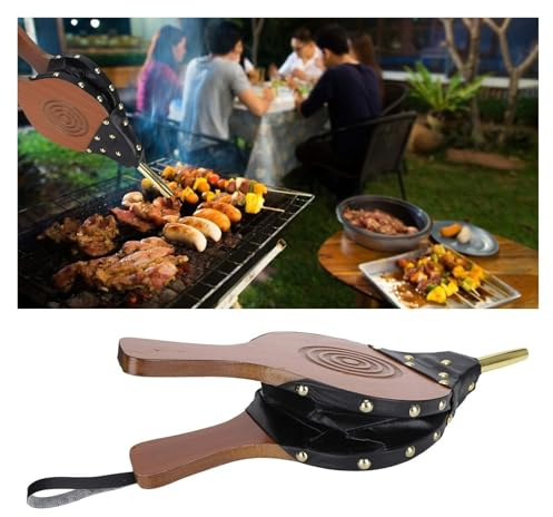 KRXSOBNV, 1pc Manual Fireplace Blower Wooden Bellows Fire Tools for Outdoor Camping BBQ Picnic ，Bellows