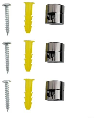 HEIBTENY Lot de 3 serre-câbles en aluminium avec vis, clips de rangement de fils métalliques pour la maison, le bureau, le mur, ancrages de câble sécurisés pour éclairage et installation de lustre